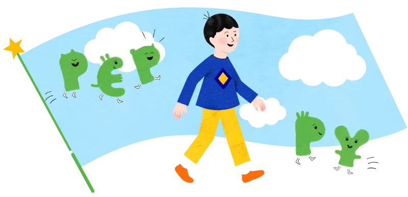 成長していく男の子のイラスト